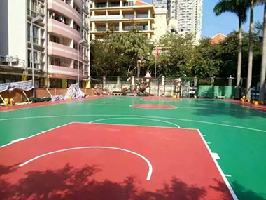 硅PU球場及球場圍網(wǎng)——深圳鹽田完工！